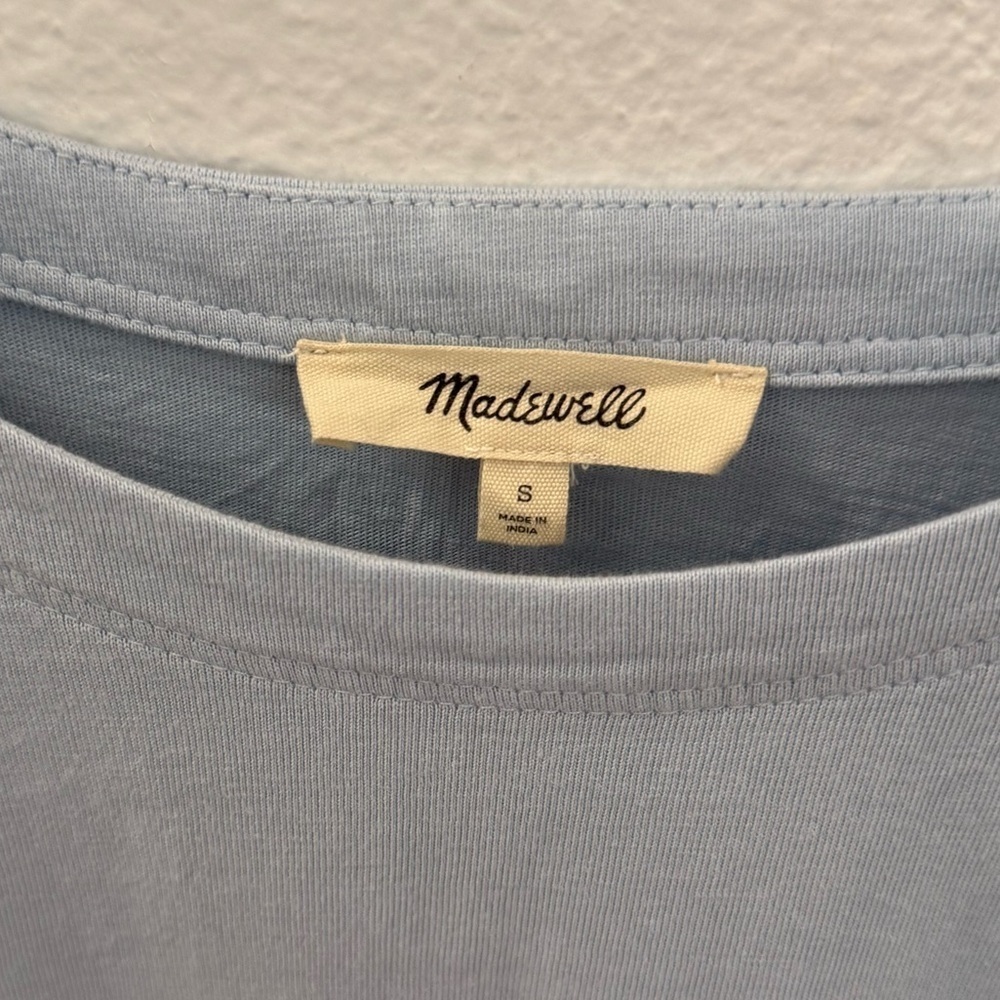 NWOT Madewell Side-Cinch Puff-Sleeve Tee size S - Picture 4 of 4